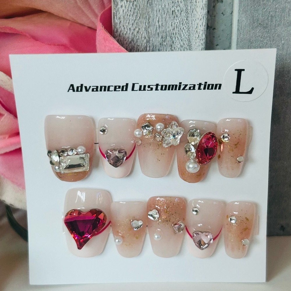 Nail Art Set - Pink and Gold